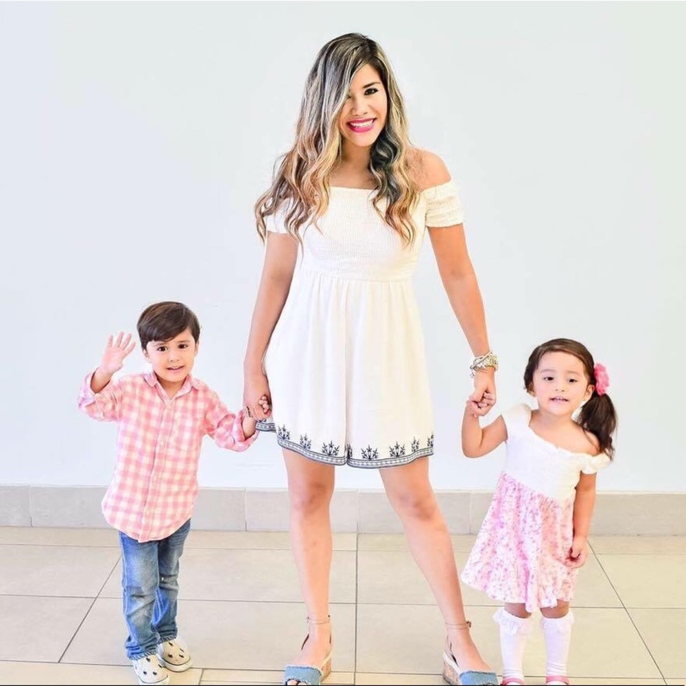 White under the shoulder romper